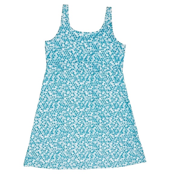 Columbia Dresses & Skirts - Columbia Omni-Freeze Advanced Cooling Geometric Print Sleeveless Dress Sz L